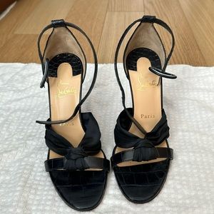 Christian Louboutin Croc Stiletto in dark blue size 37